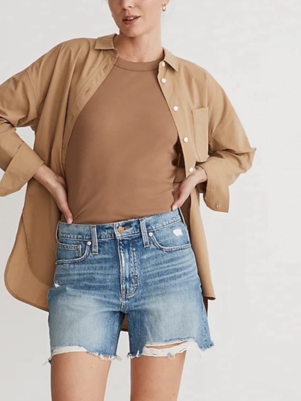Madewell Curvy Relaxed Denim Shorts 28
